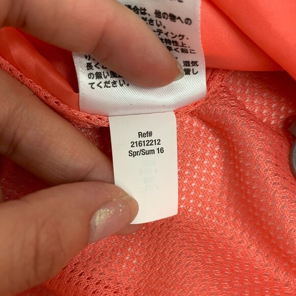 Eddie Bauer Windbreaker Jacket Womens L Large Mesh Lined Zip Up Hidden Hoodie - Picture 13 of 16